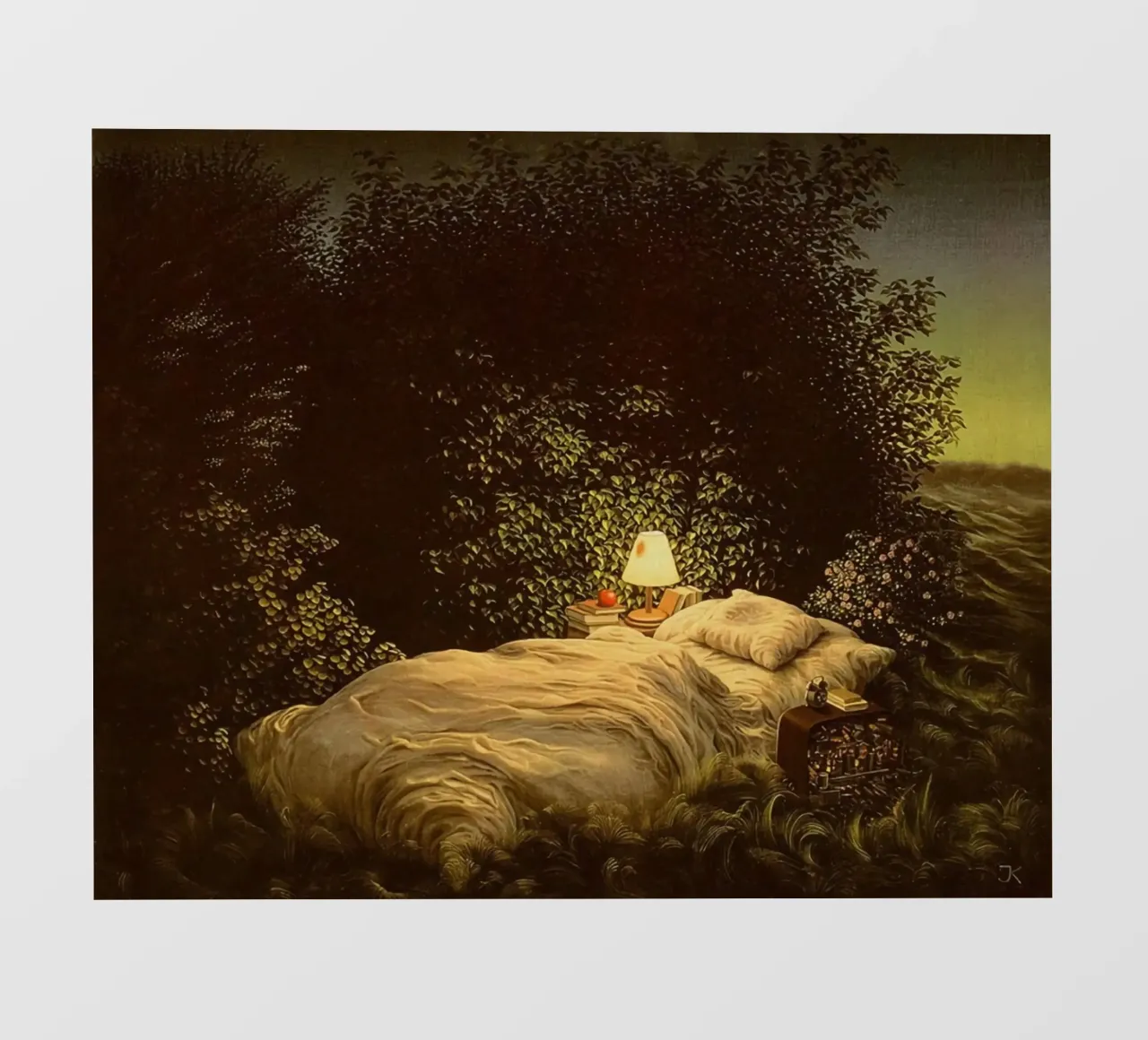 L'amore è un'illusione Di Jacek Yerka telo in pvc da Trudeau Art Galley