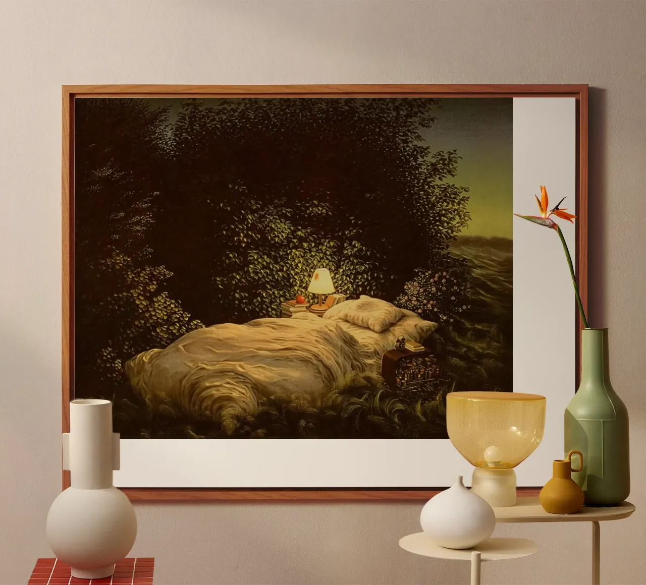 L'amore è un'illusione Di Jacek Yerka pannello forex da Trudeau Art Galley