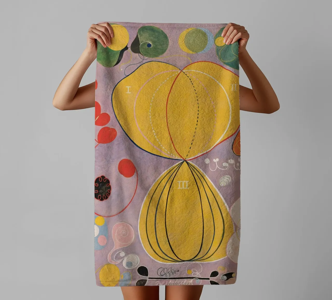 Hilma af Klint Fiore Astratto asciugamano da bagno da Brett Okuneva