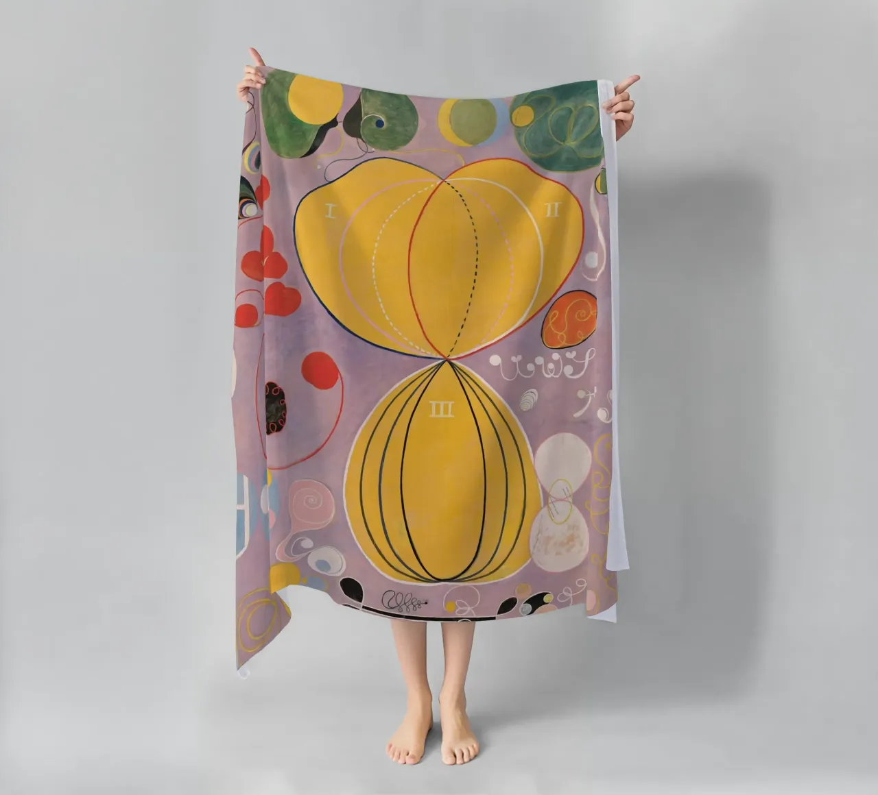 Hilma af Klint Fiore Astratto telo mare da Brett Okuneva