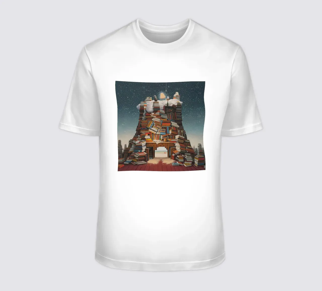 Lecture de nuit par Jacek Yerka t-shirt de Trudeau Art Galley