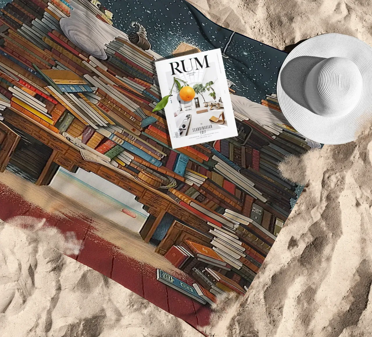 Lettura notturna di Jacek Yerka telo mare da Trudeau Art Galley