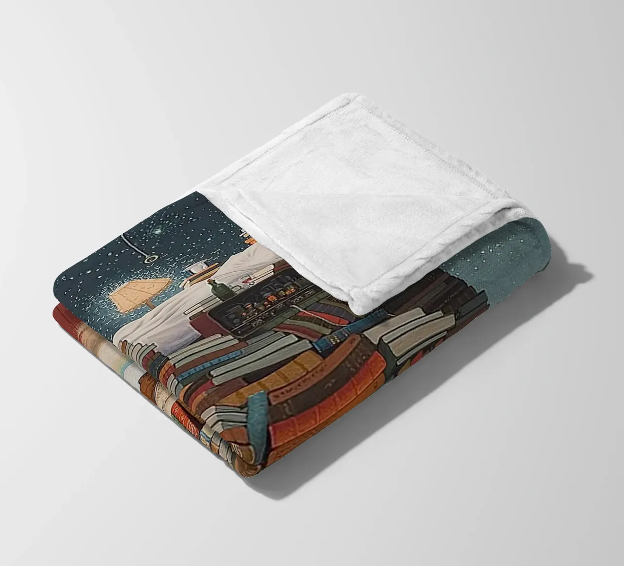 Night Reading By Jacek Yerka fleece blanket by Trudeau Art Galley