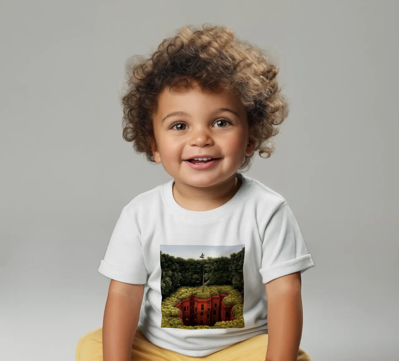 Summer in The City By Jacek Yerka baby t-shirt by Trudeau Art Galley