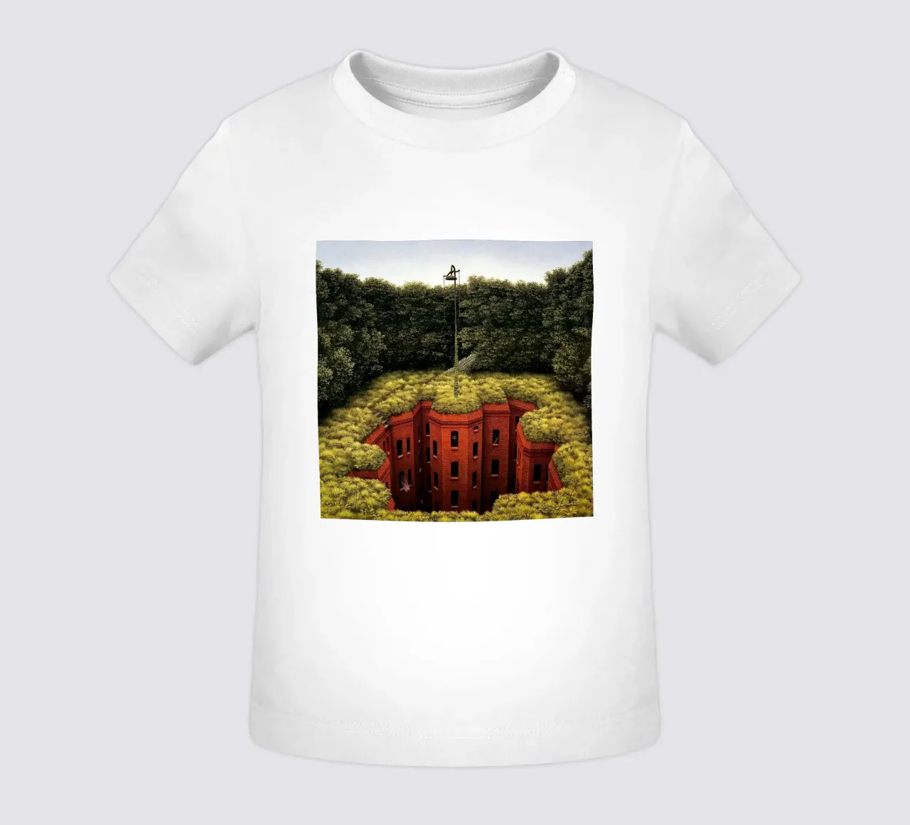 Summer in The City By Jacek Yerka baby t-shirt by Trudeau Art Galley