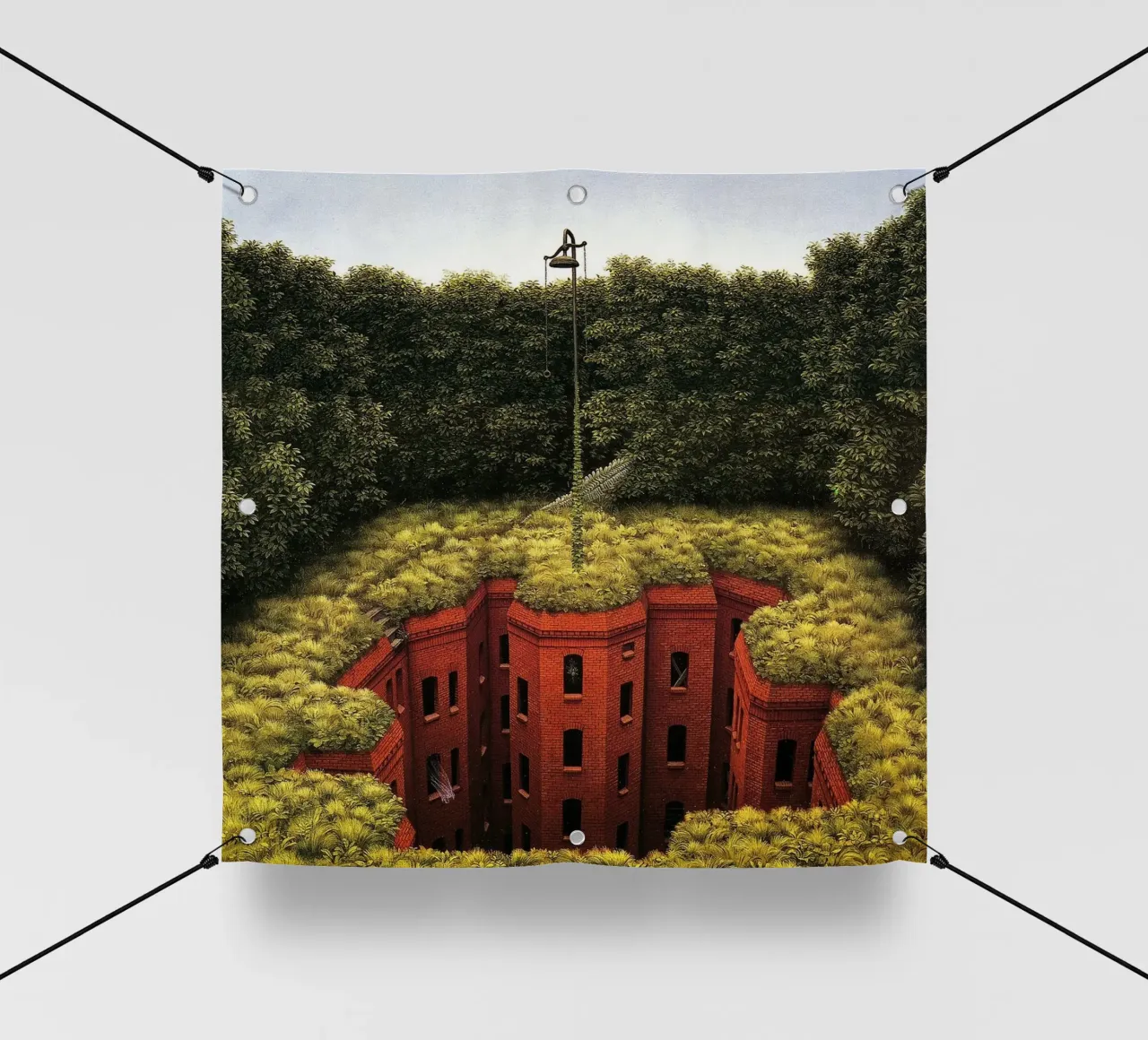Estate in città di Jacek Yerka telo in pvc da Trudeau Art Galley