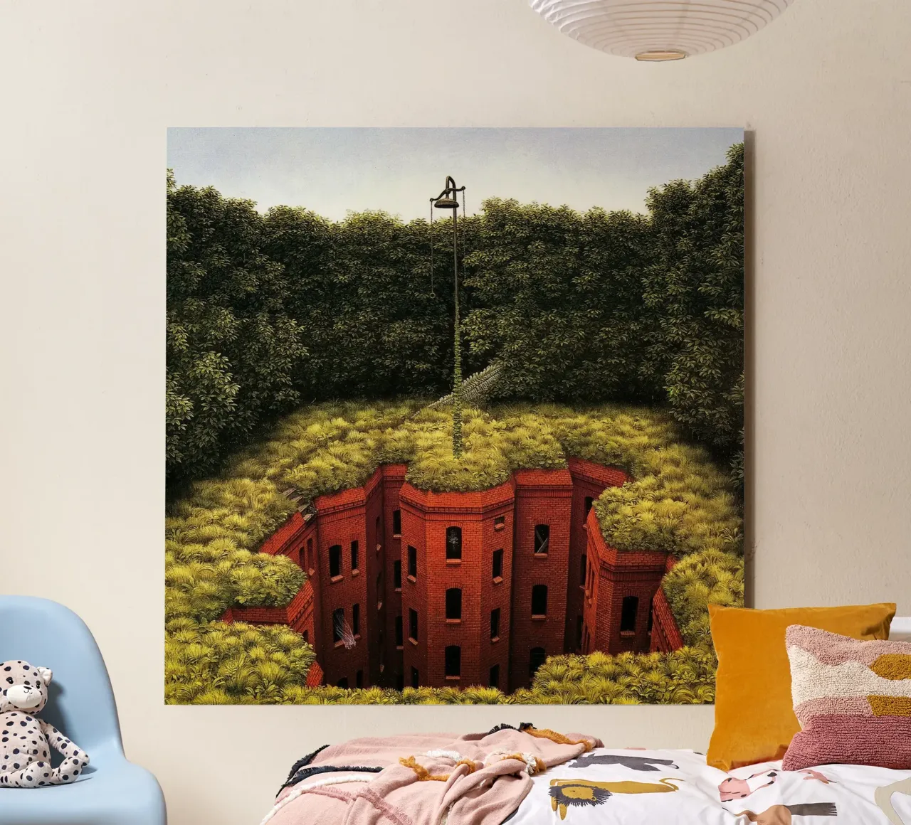 Estate in città di Jacek Yerka alluminio dibond da Trudeau Art Galley