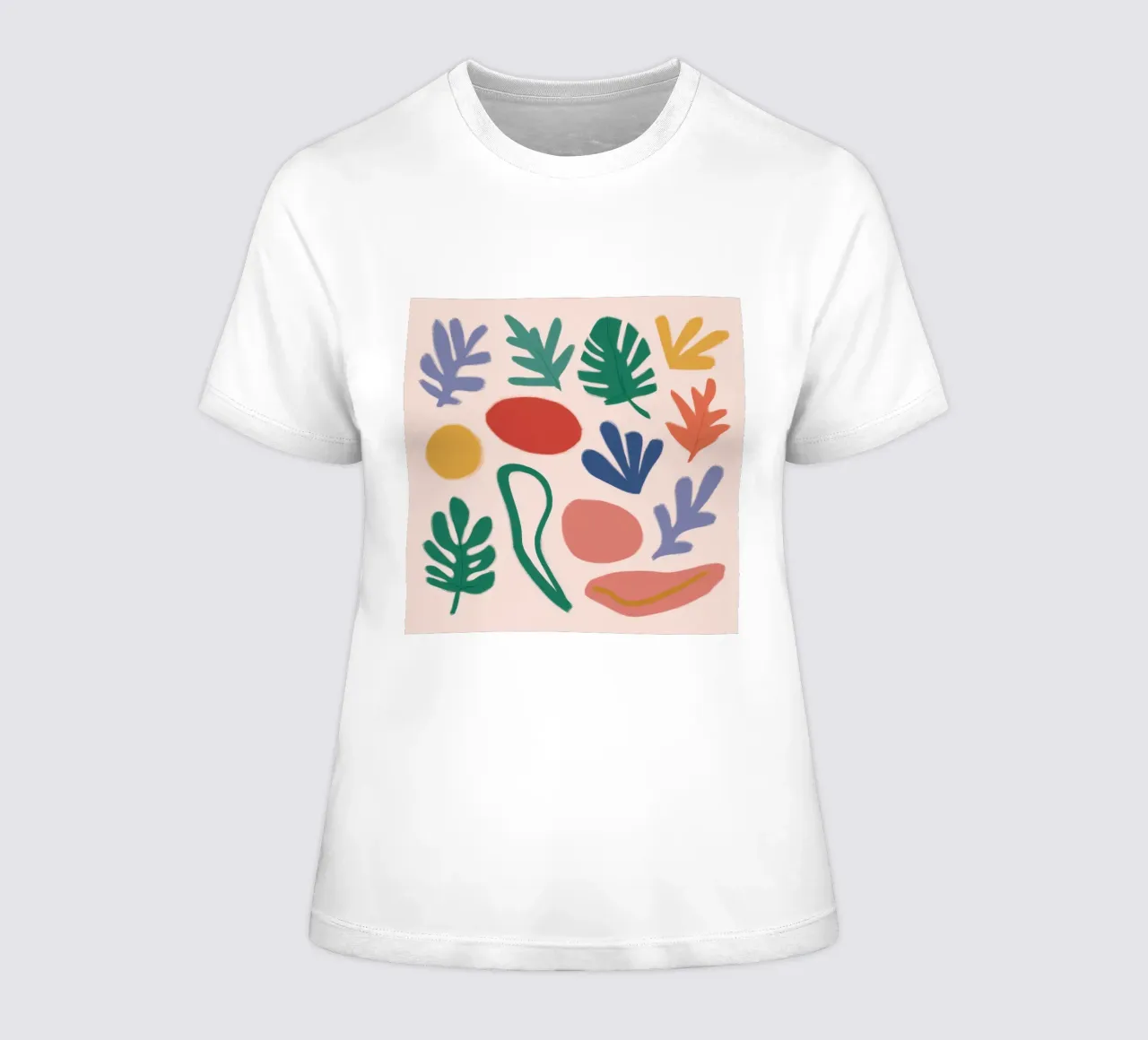 Pastel Botanical Medley women's fitted t-shirt by Prism Ritual