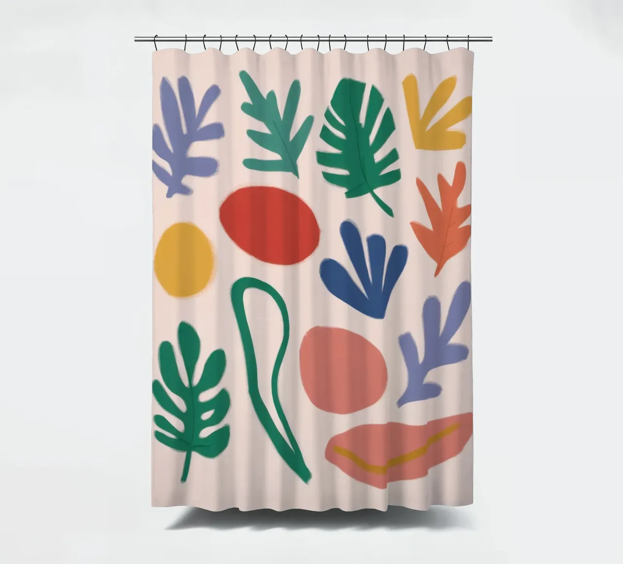 Pastel Botanical Medley shower curtain by Prism Ritual