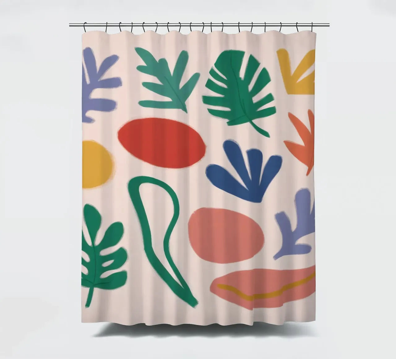 Pastel Botanical Medley shower curtain by Prism Ritual