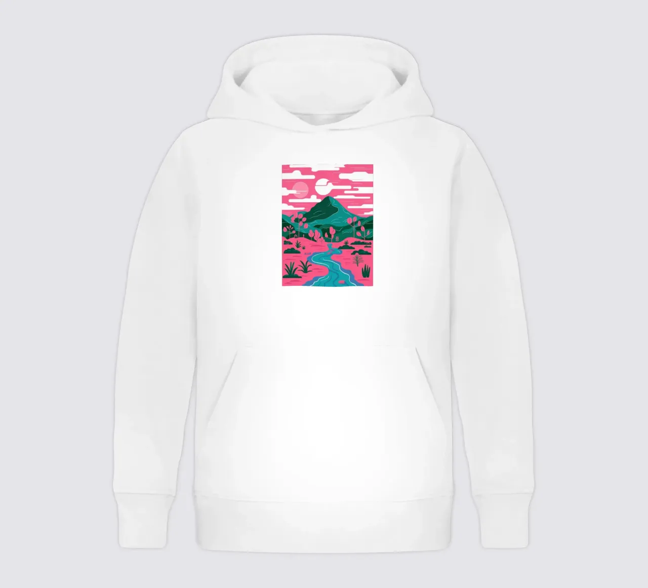 Fiume Pink Mountain felpa bambino con cappuccio da Flock Reverie