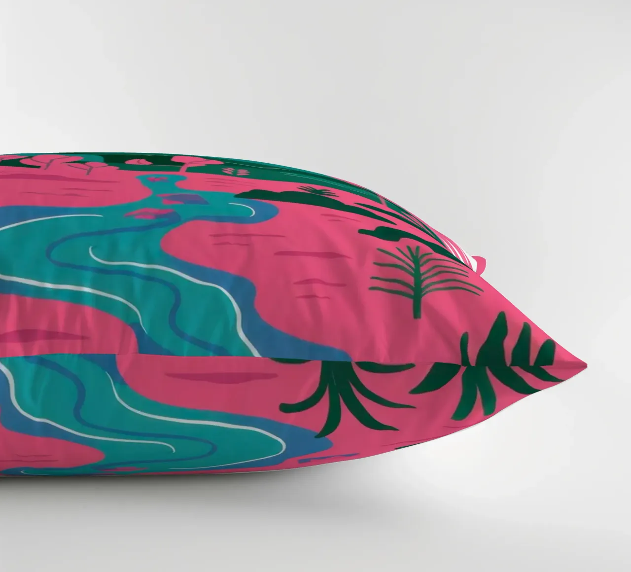 Fiume Pink Mountain cuscino da Flock Reverie