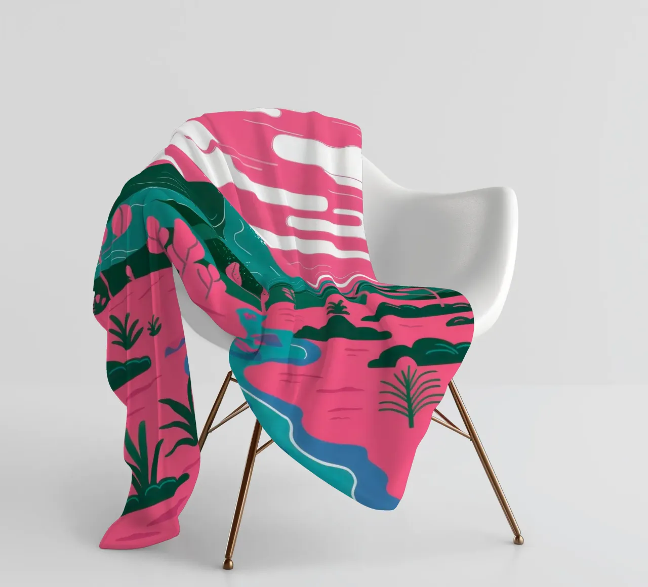Fiume Pink Mountain coperta in pile da Flock Reverie