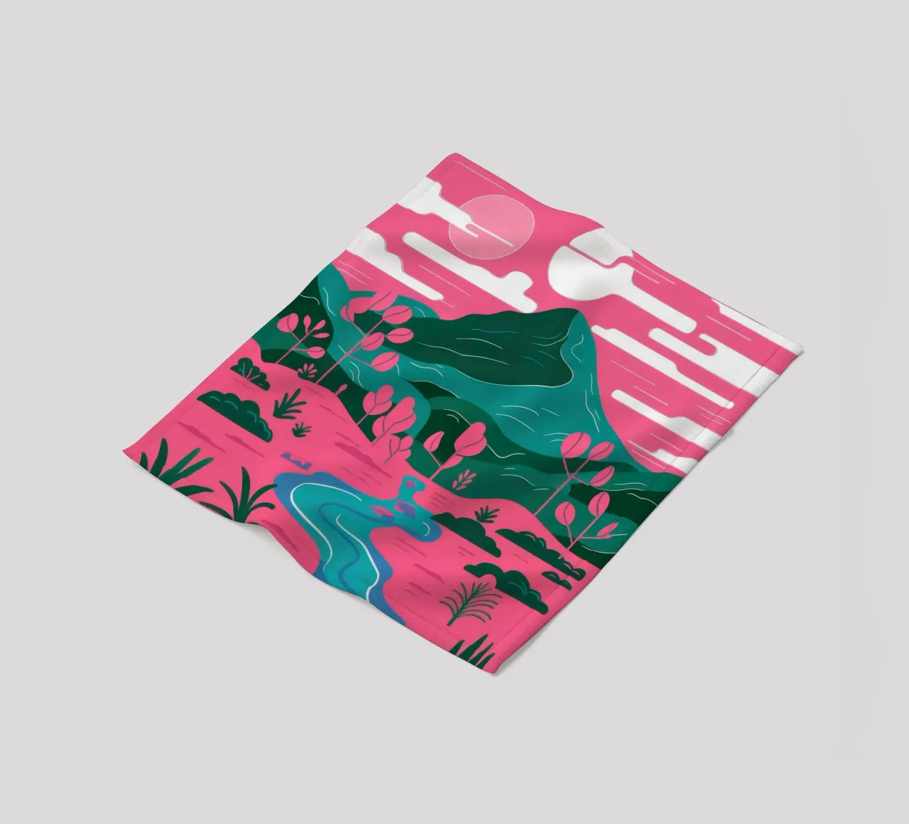 Fiume Pink Mountain coperta in pile da Flock Reverie