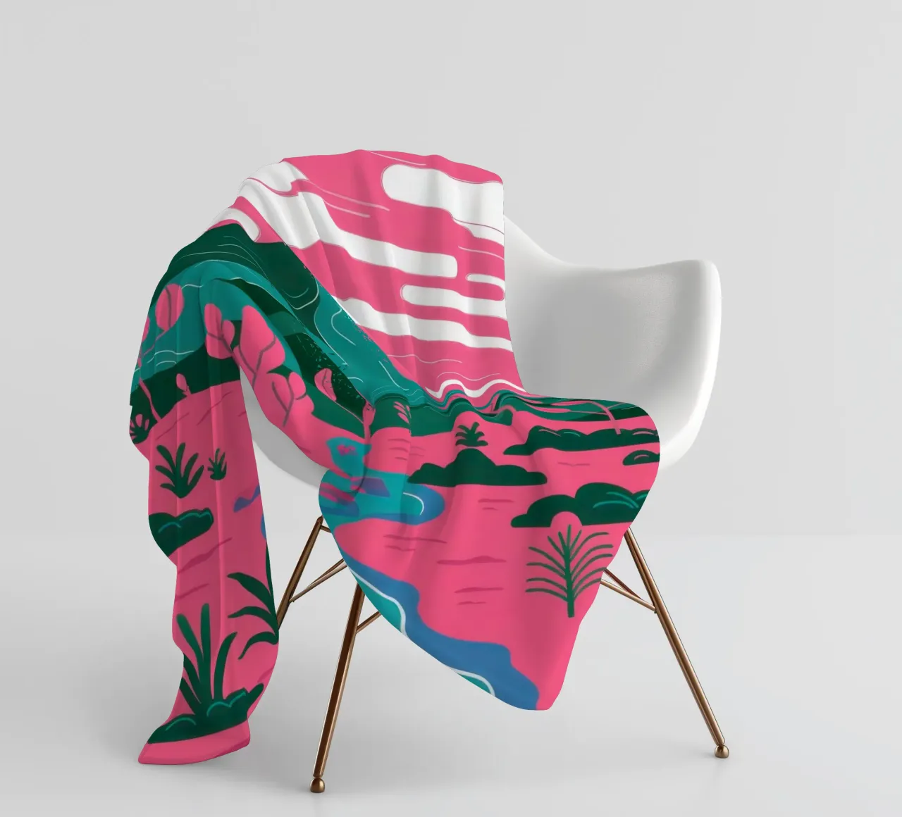 Fiume Pink Mountain coperta in pile da Flock Reverie