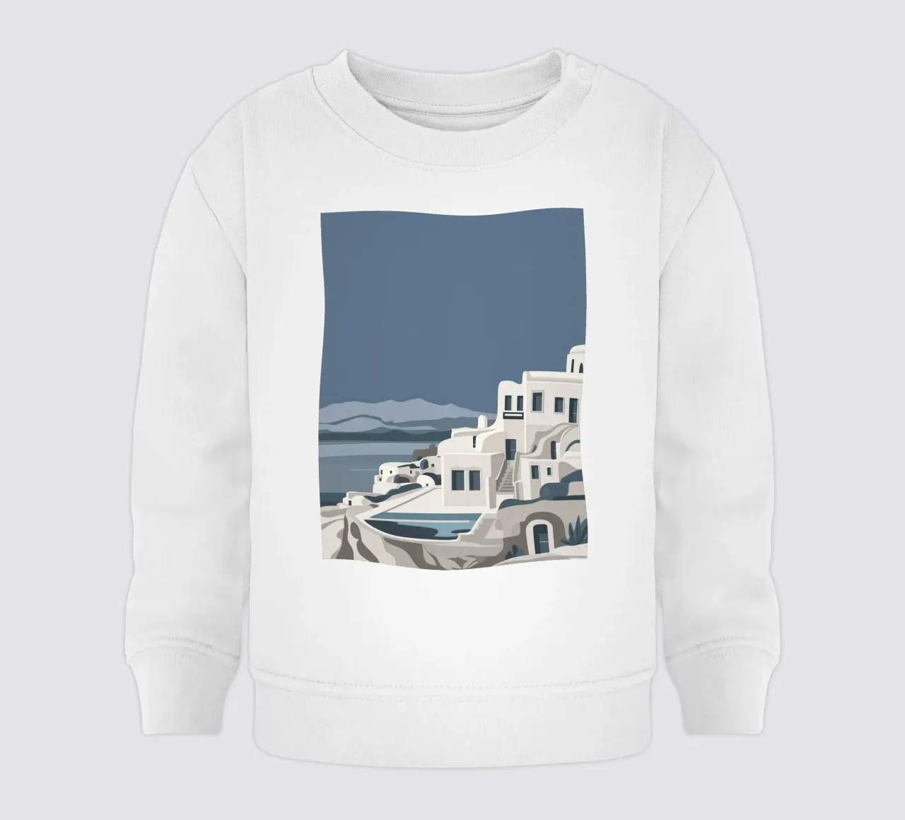 Santorini Serenity View felpa neonato da Veil Maya