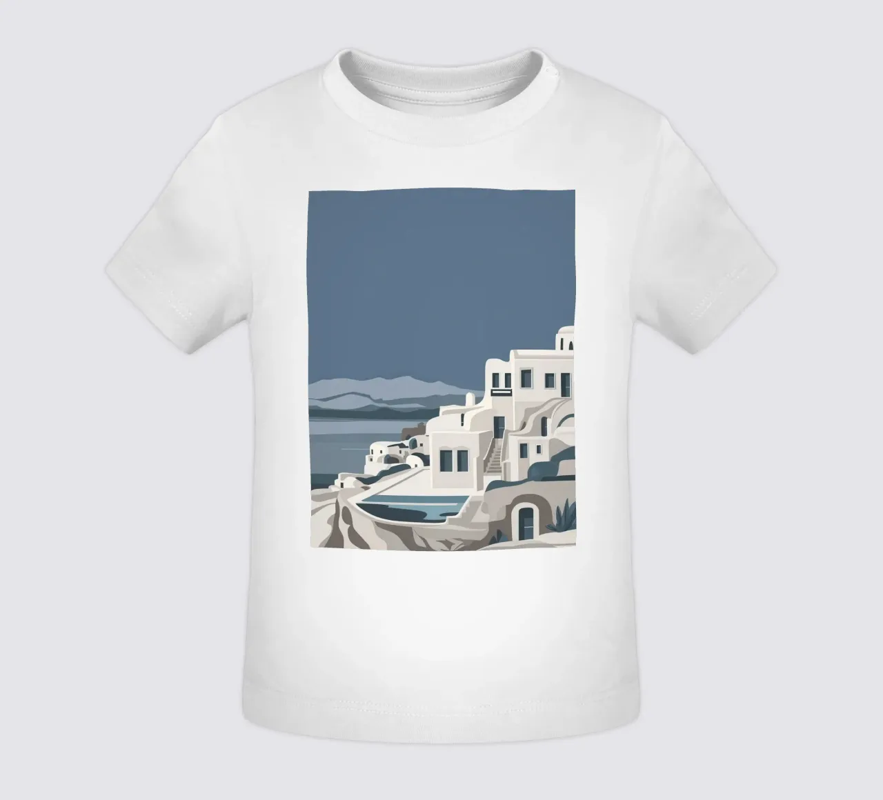 Santorini Serenity View maglietta neonato da Veil Maya