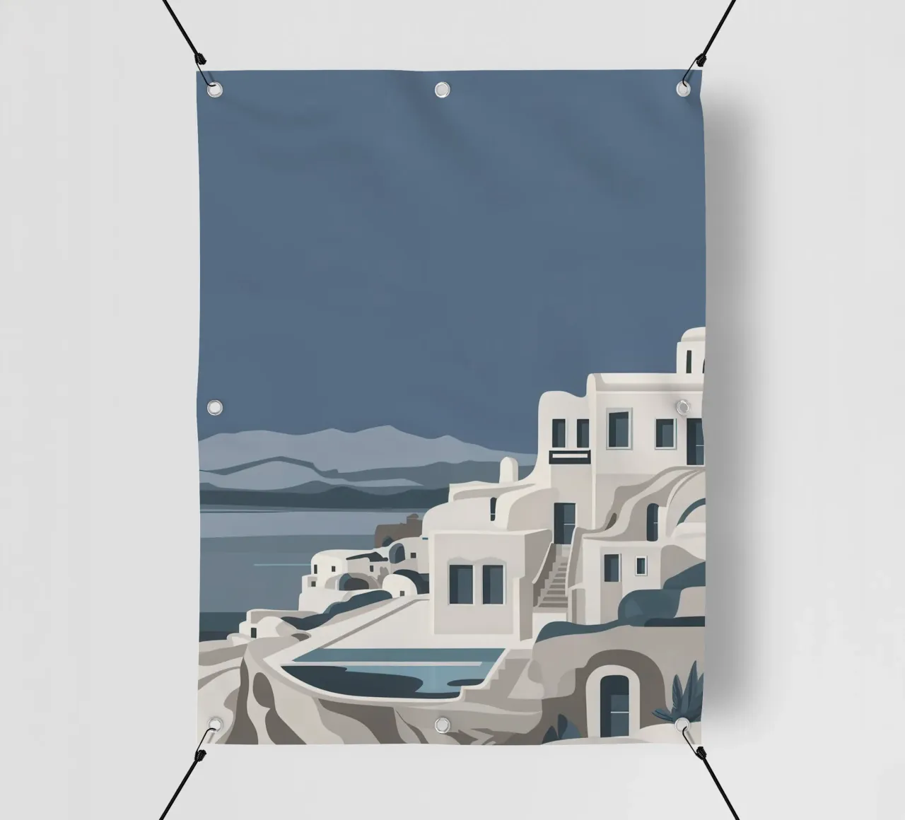 Santorini Serenity View telo in pvc da Veil Maya
