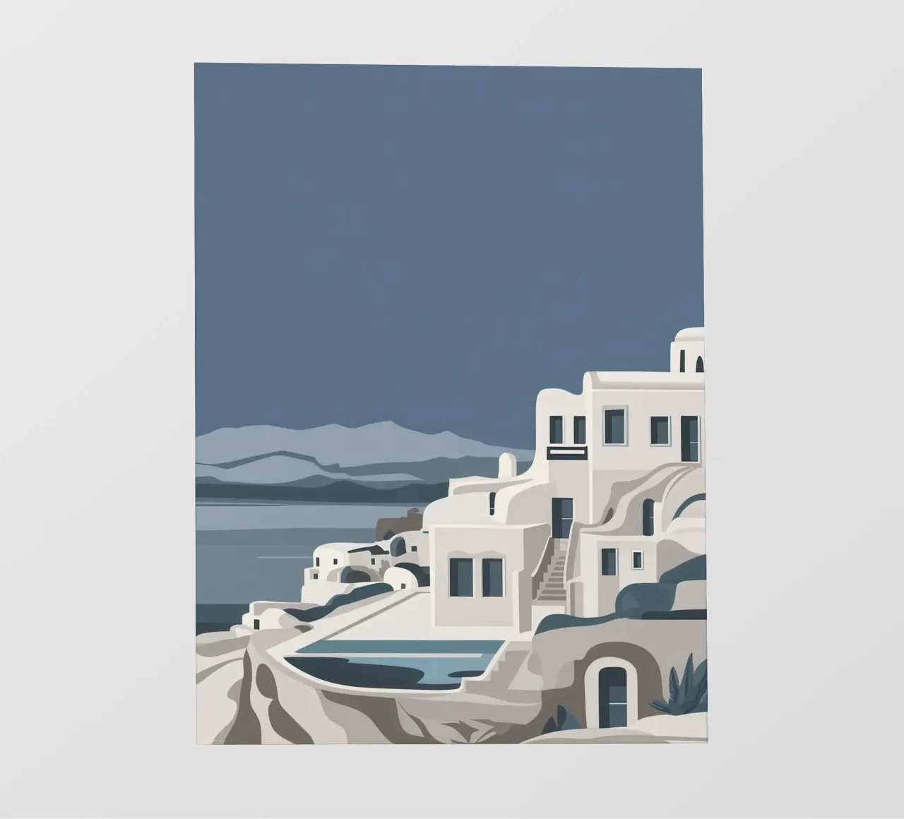 Santorini Serenity View telo in pvc da Veil Maya