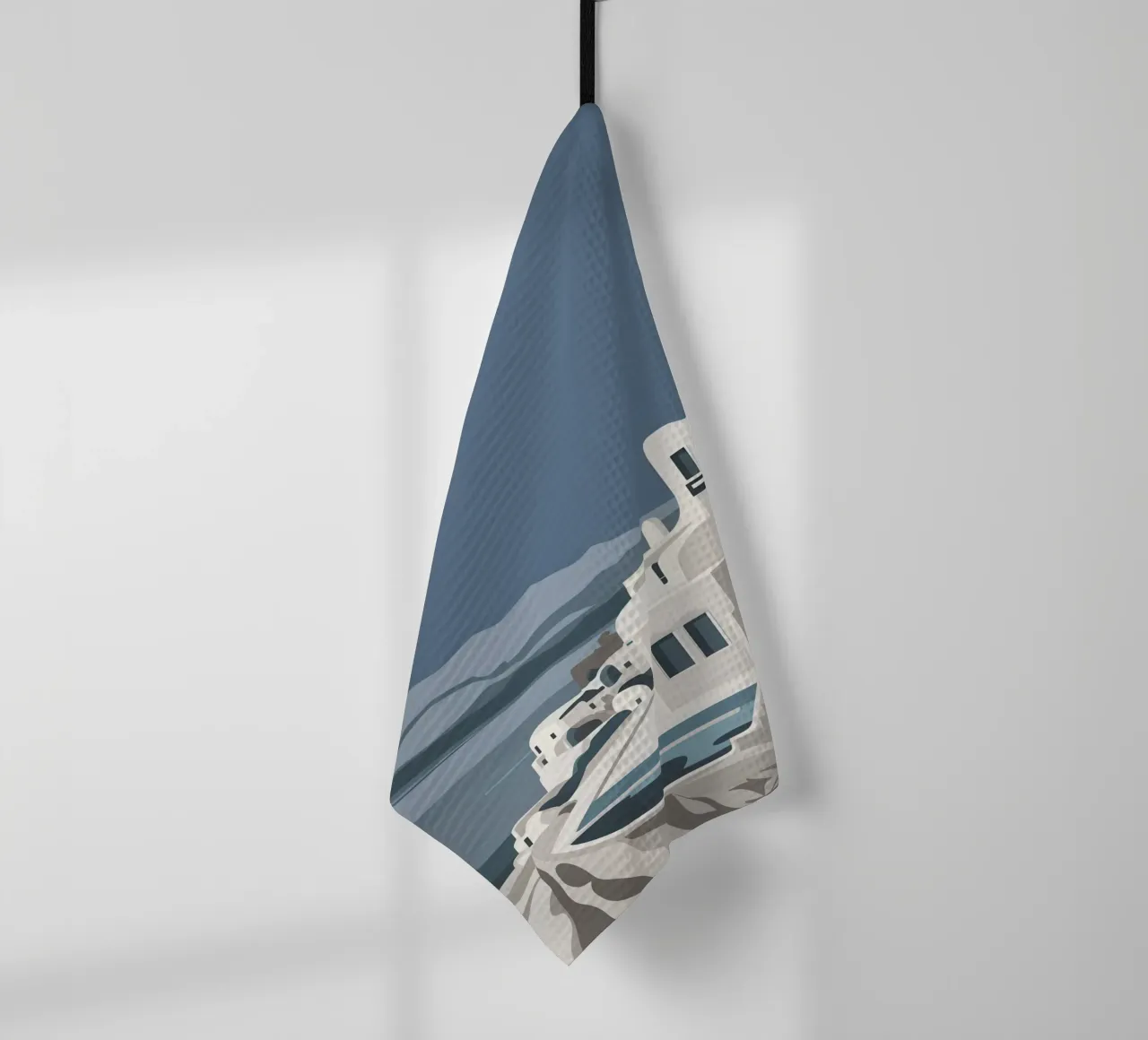 Santorini Serenity View canovaccio da cucina da Veil Maya