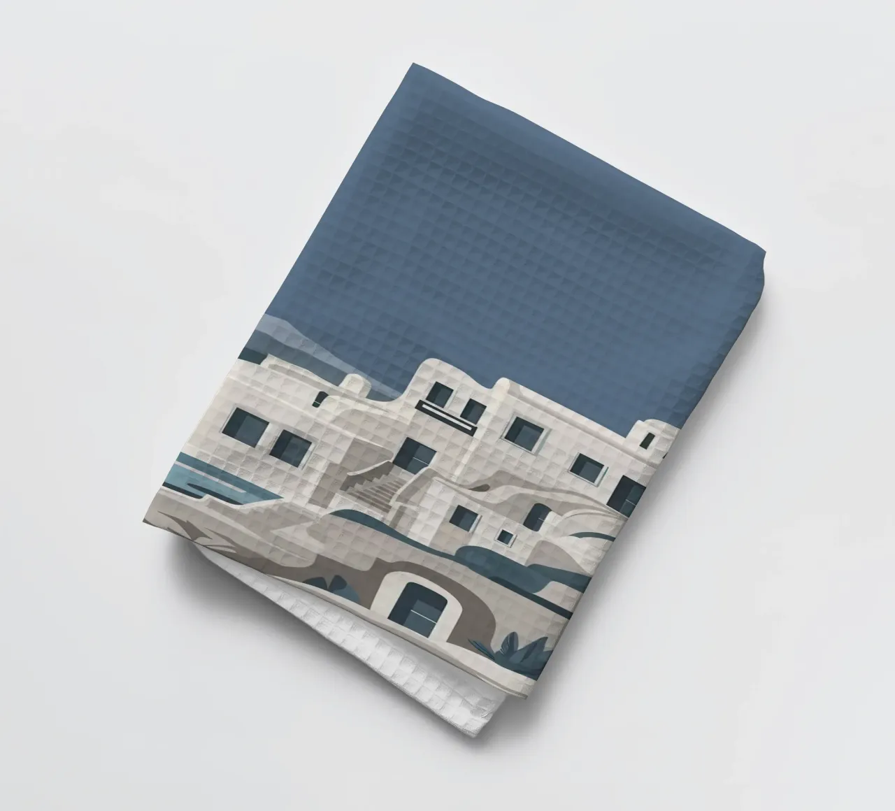 Santorini Serenity View canovaccio da cucina da Veil Maya