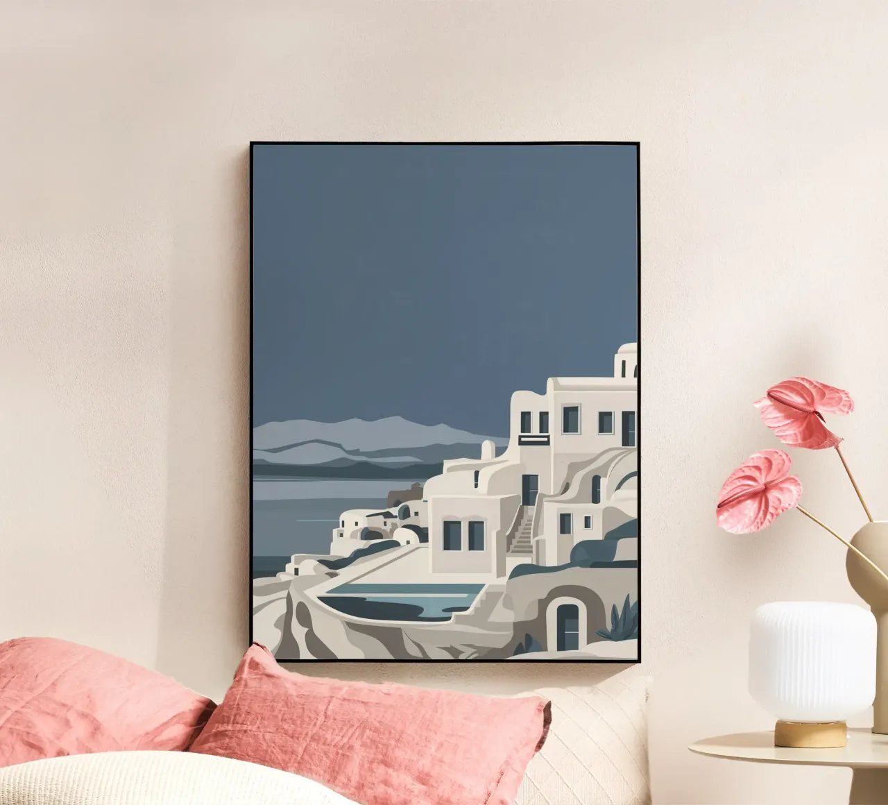 Santorini Serenity View plexiglass da Veil Maya