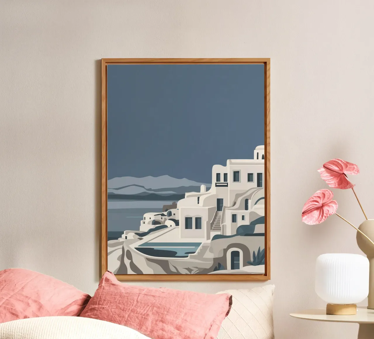 Santorini Serenity View alluminio dibond da Veil Maya