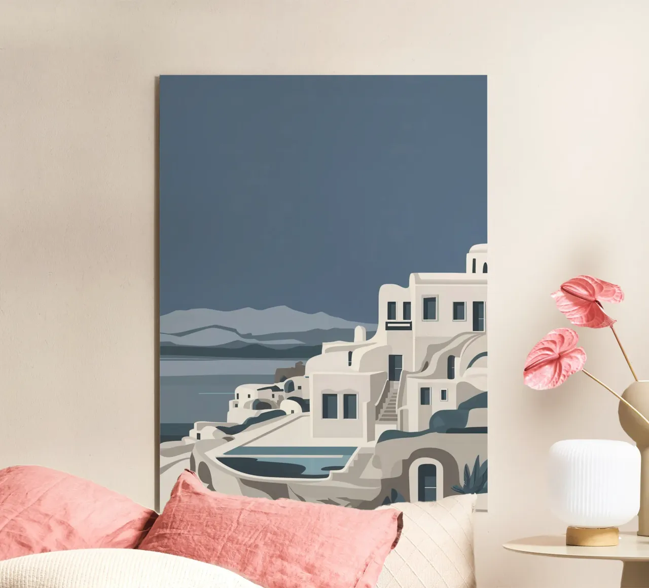 Santorini Serenity View alluminio dibond da Veil Maya