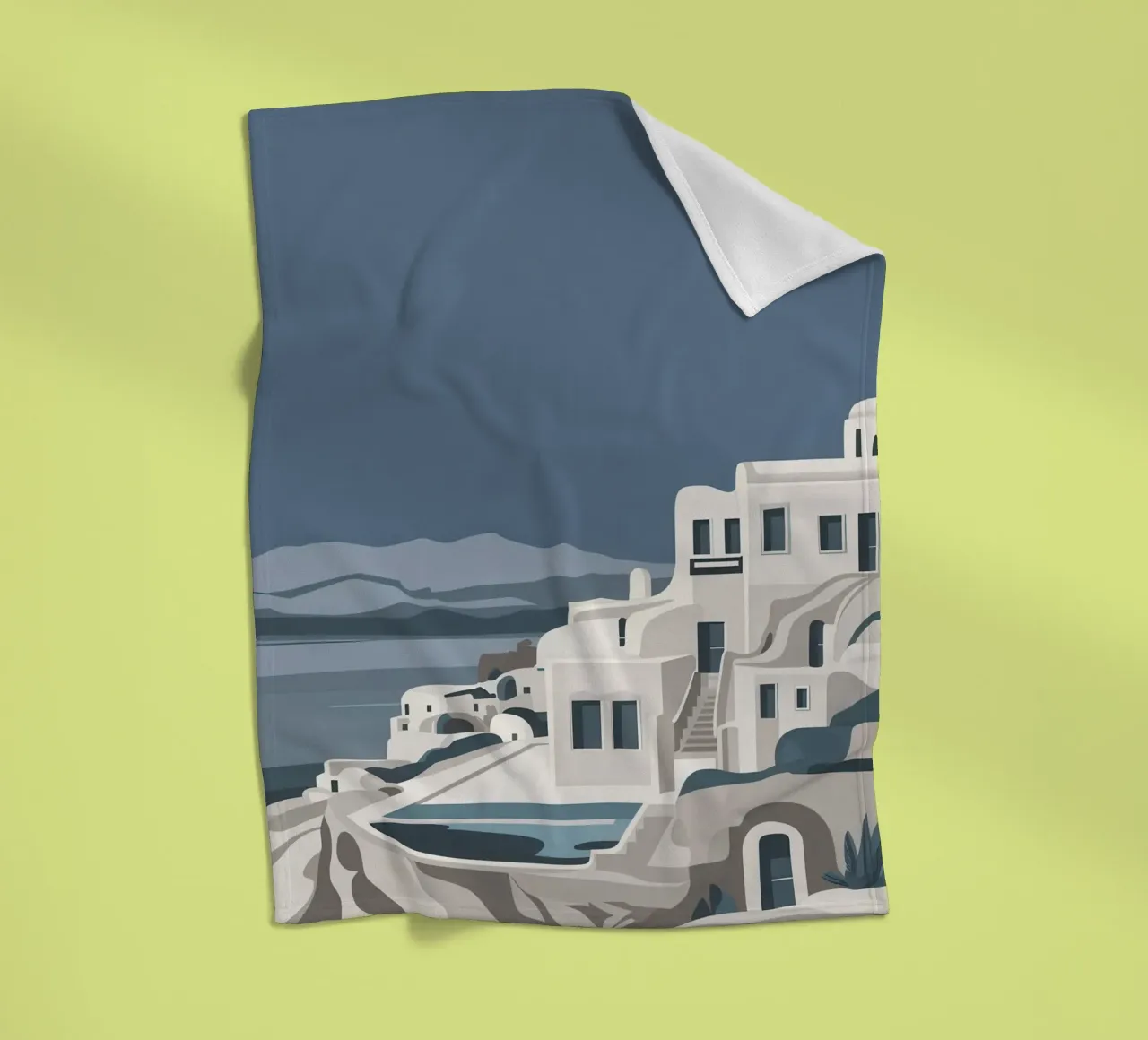 Santorini Serenity View coperta in pile da Veil Maya