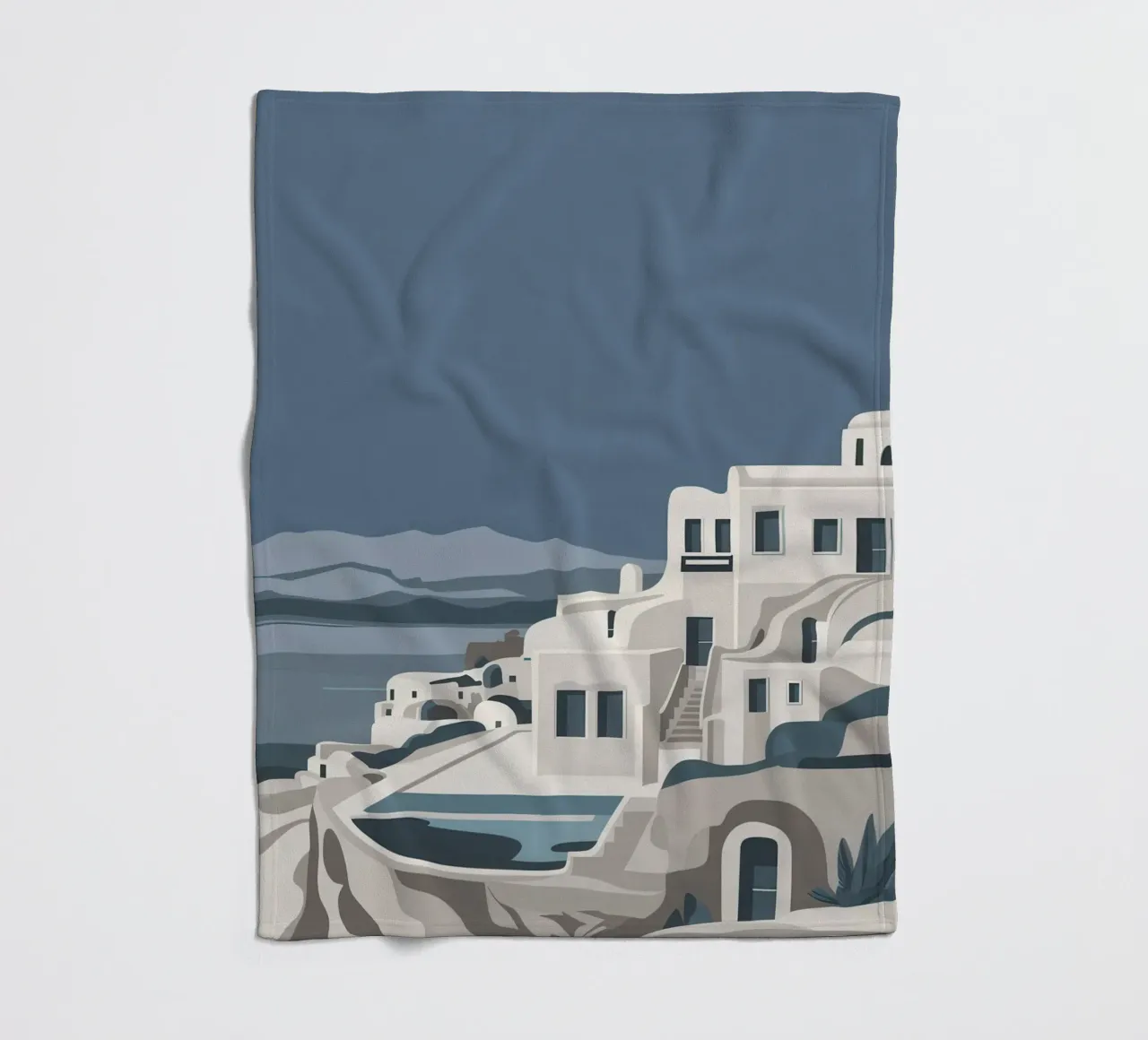 Santorini Serenity View coperta in pile da Veil Maya