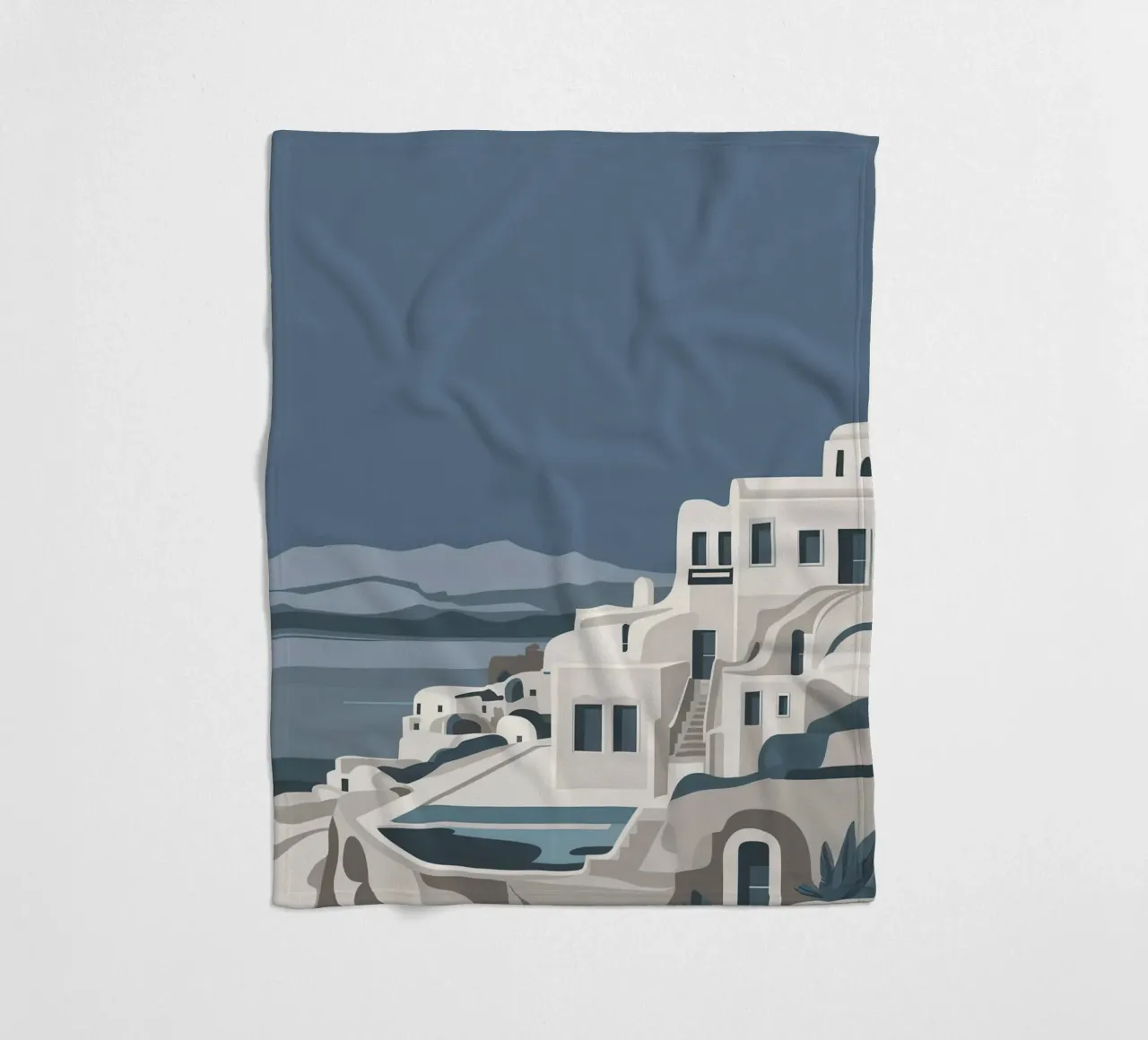 Santorini Serenity View coperta in pile da Veil Maya