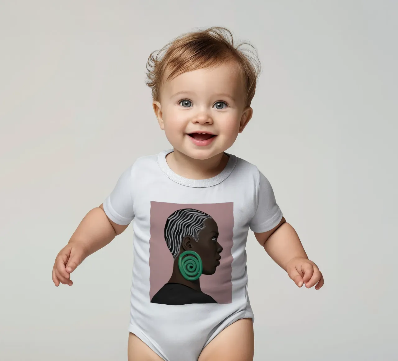 Smaragd geflochtene Anmut Kurzarm Babybody von Prism Ritual
