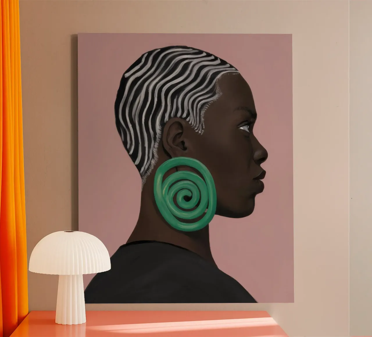 Smaragd Gevlochten Grace canvas met Baklijst van Prism Ritual