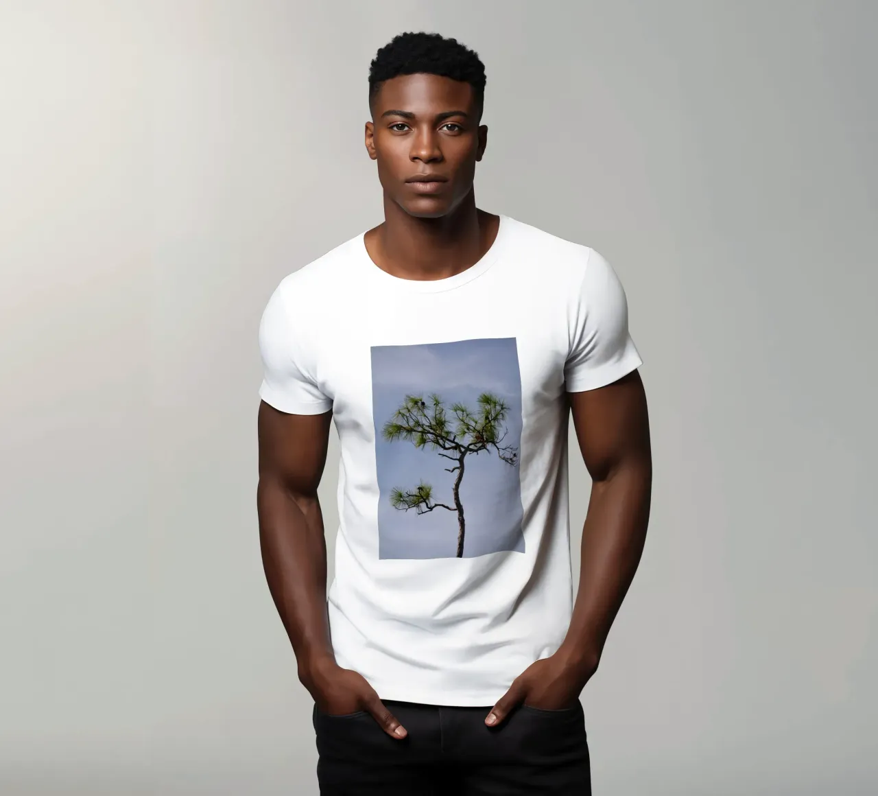 Longleaf Pine Against Blue Sky in the Everglades t-shirt by byrieneke