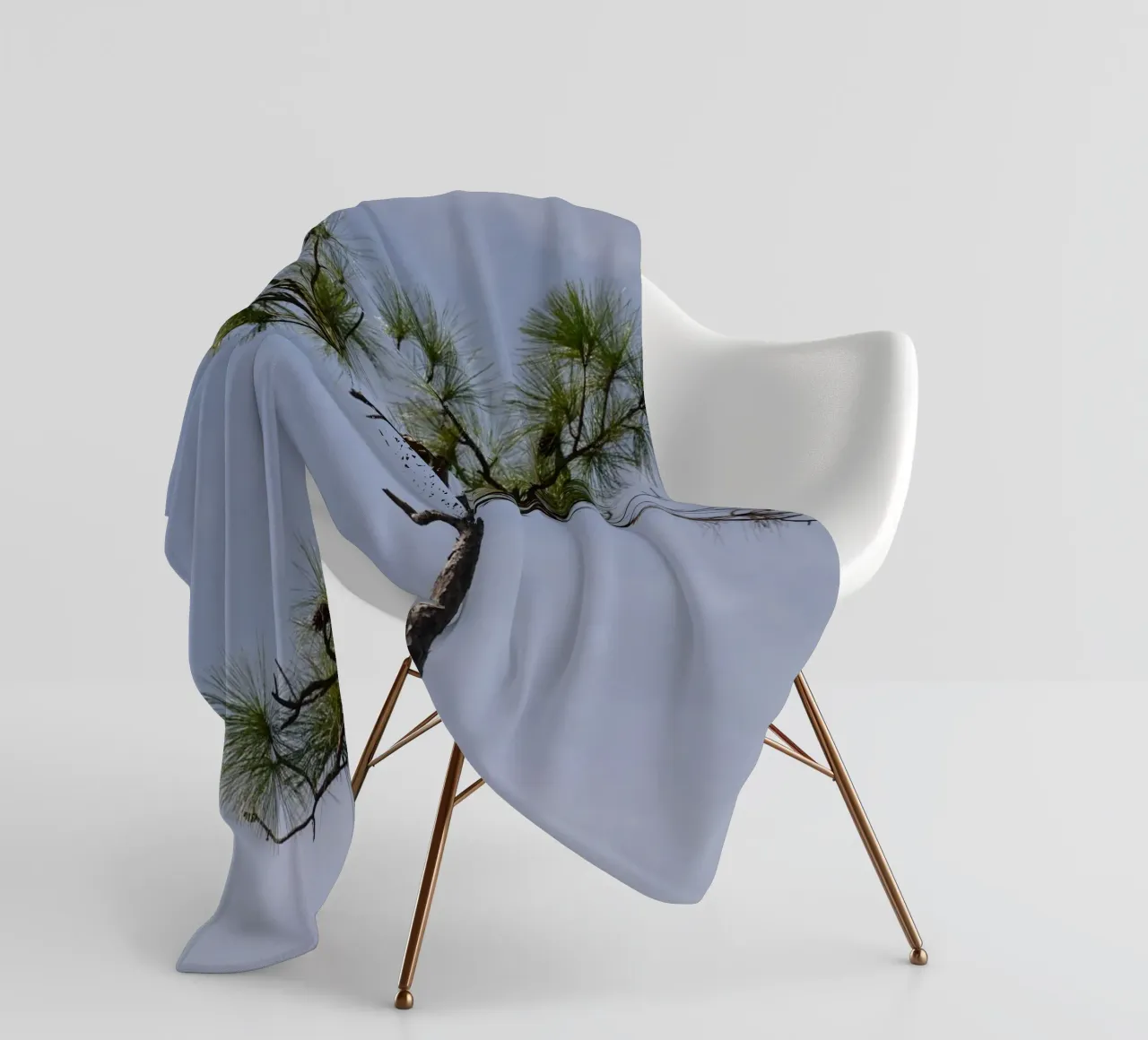 Longleaf Pine Against Blue Sky in the Everglades fleece blanket by byrieneke
