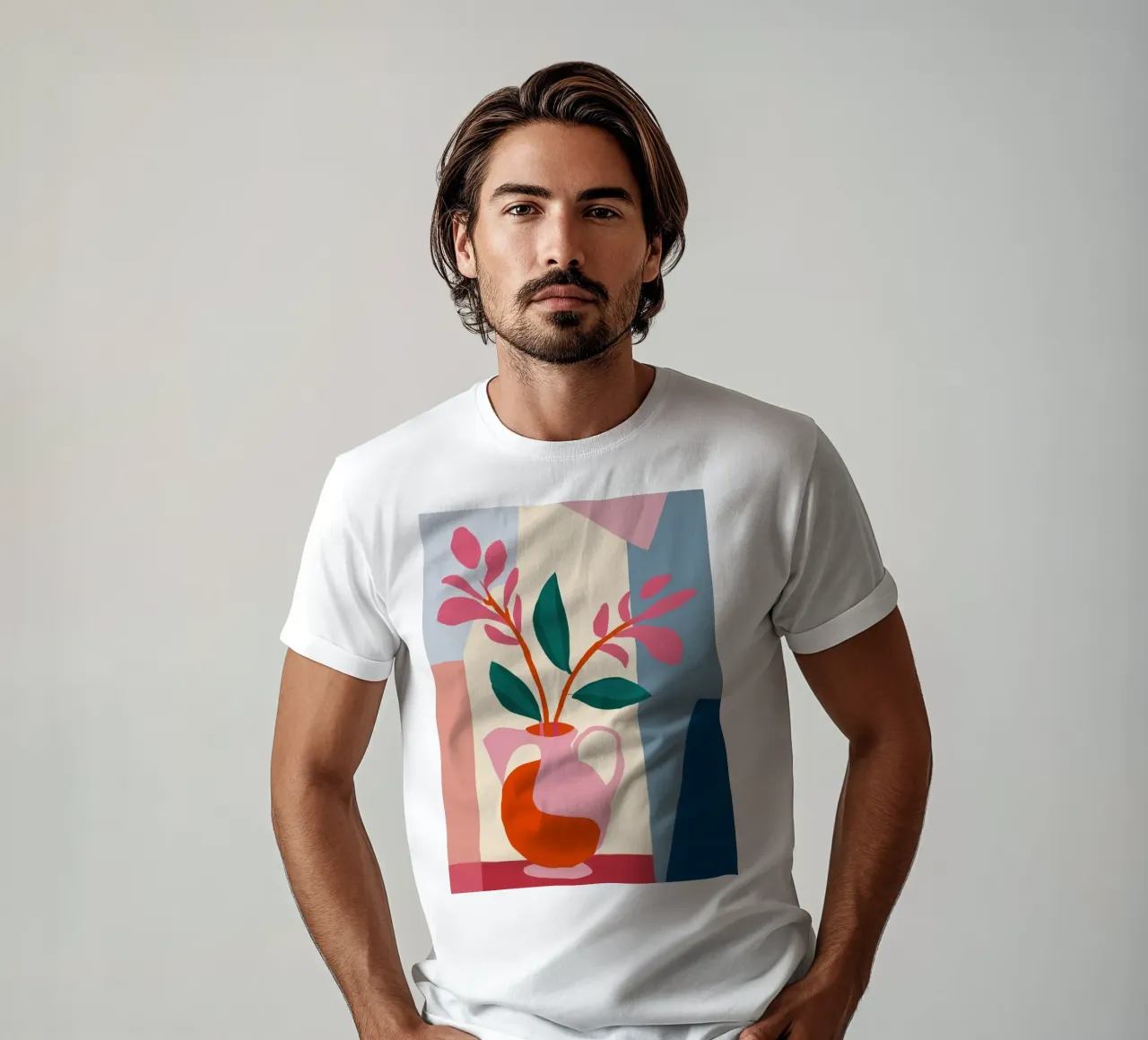 Abstract Ikebana Harmony t-shirt by Veil Maya