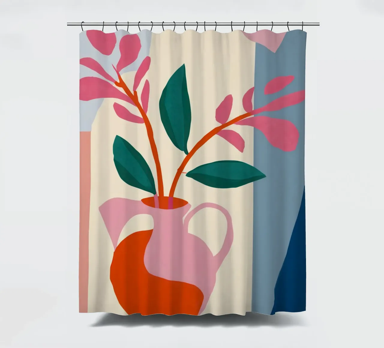 Abstract Ikebana Harmony shower curtain by Veil Maya