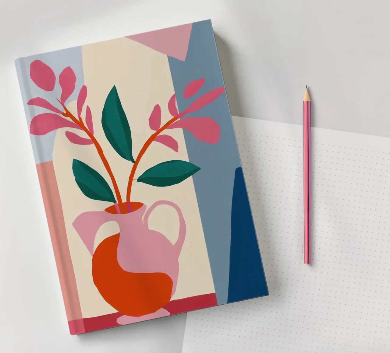 Abstract Ikebana Harmony notebook by Veil Maya