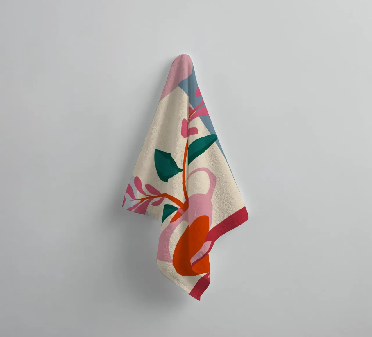 Abstract Ikebana Harmony towel by Veil Maya