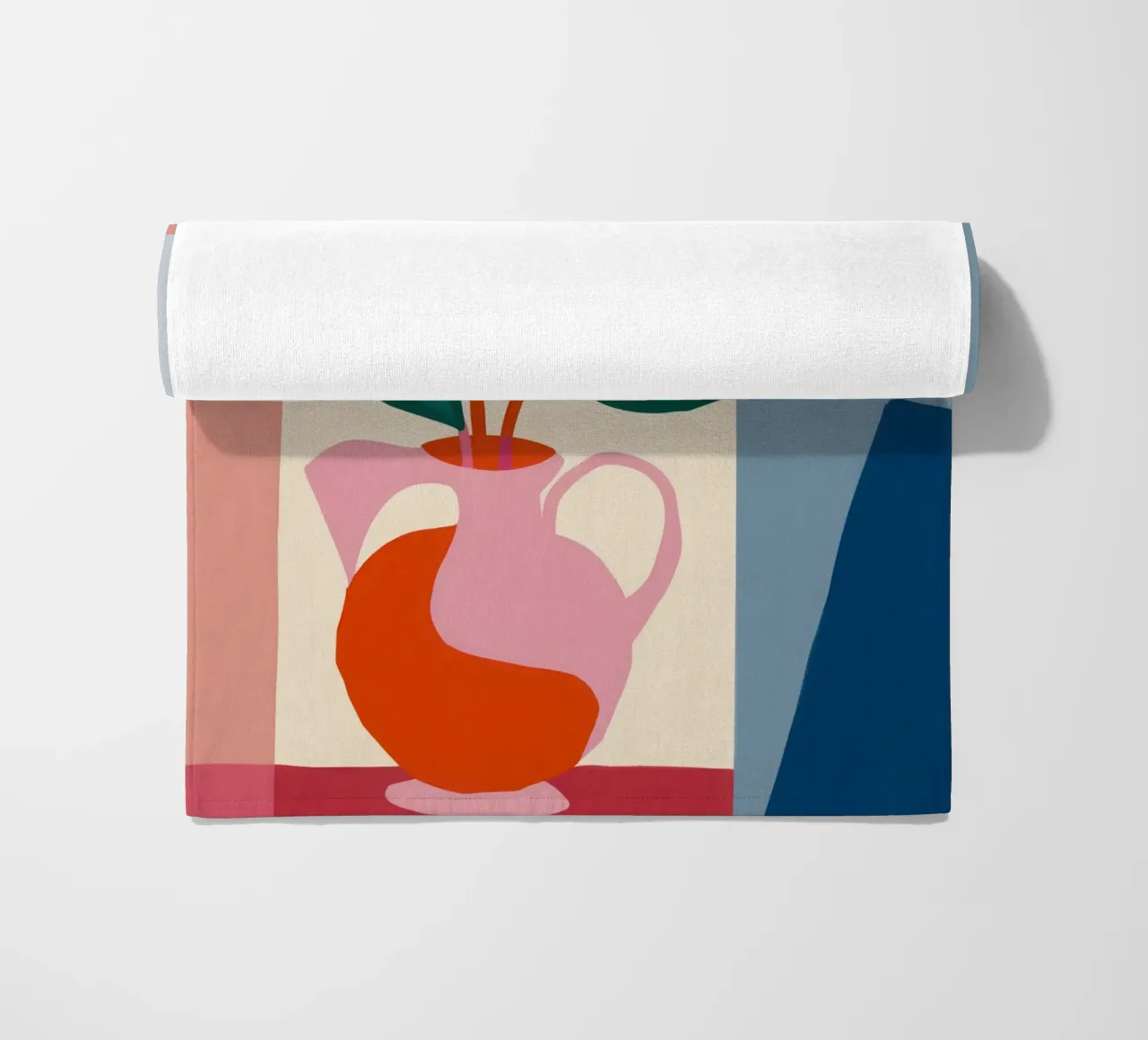Abstract Ikebana Harmony beach towel by Veil Maya