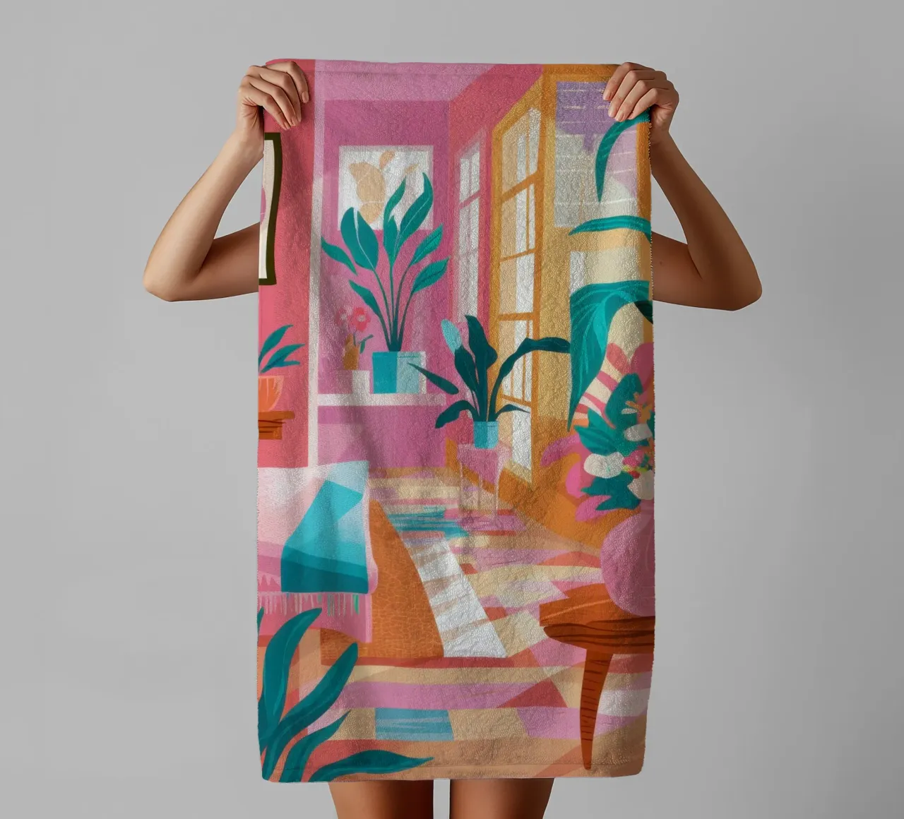 Pastel Living Room towel by Flock Reverie