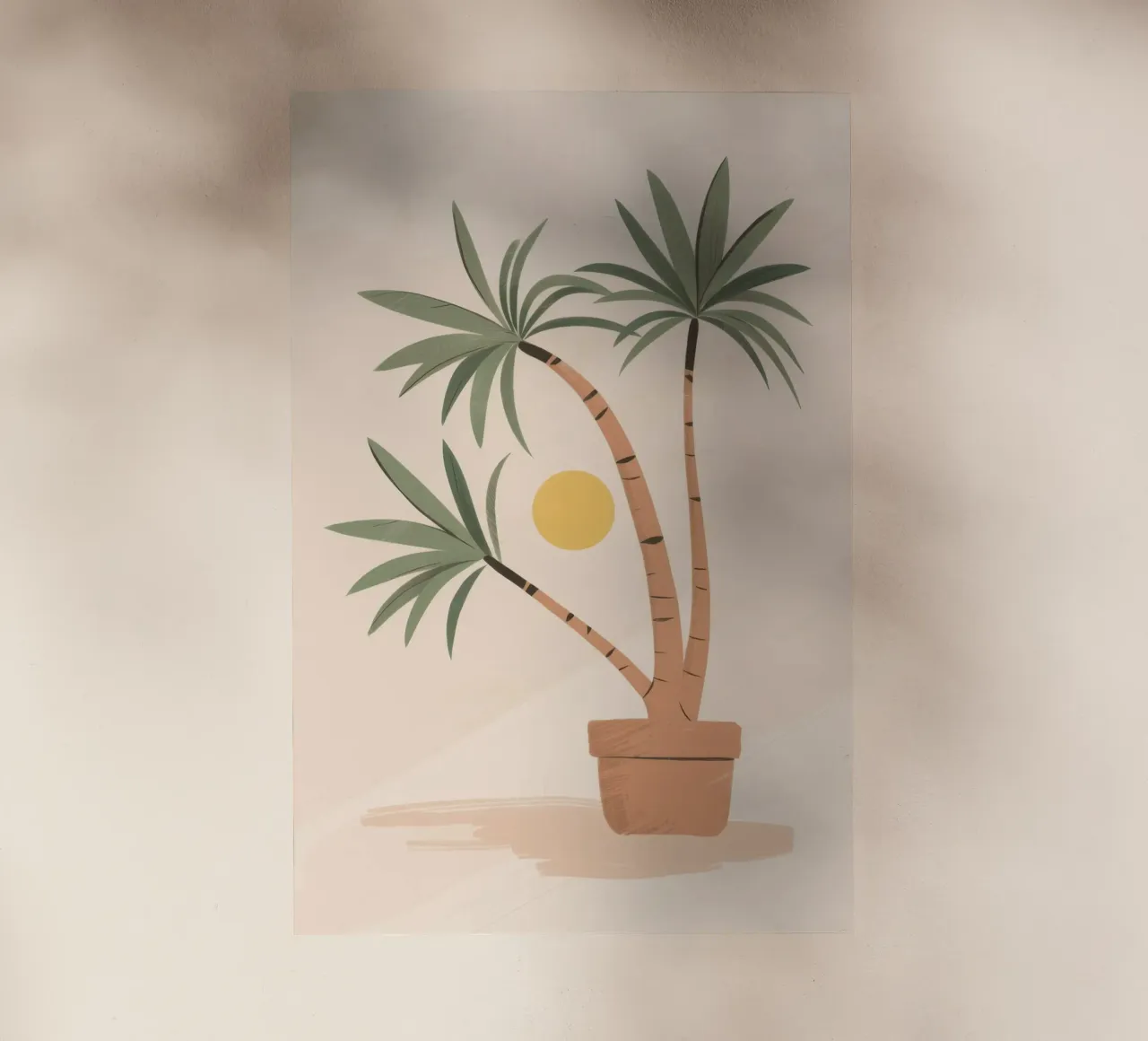 Palma in vaso Simplicity pellicola backlit da Prism Ritual