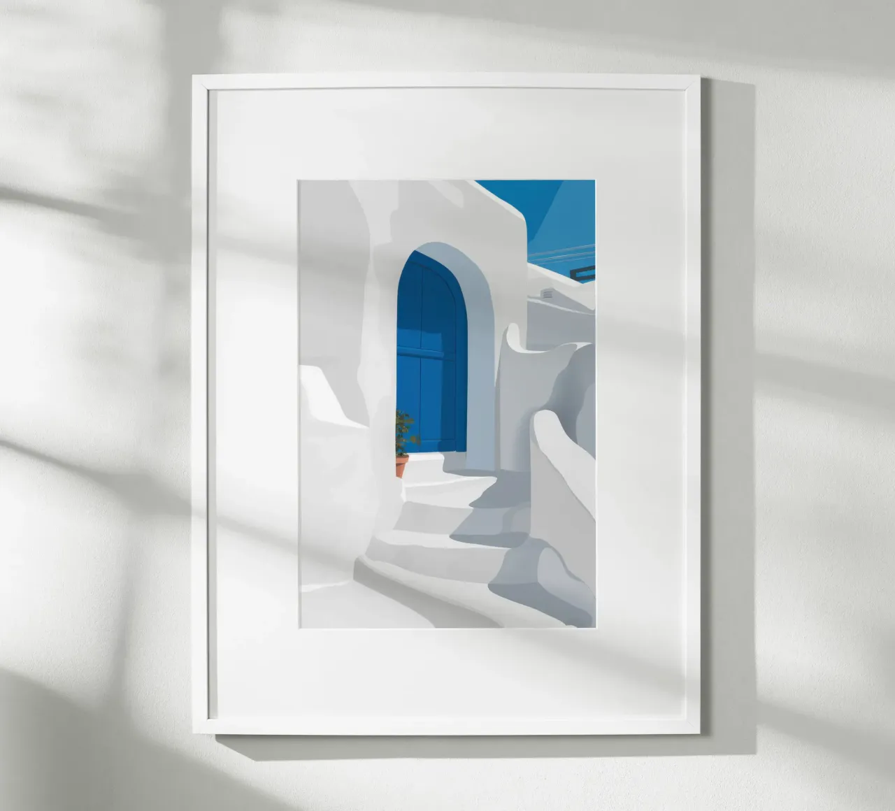 Iconische blauwe deur poster van Flock Reverie