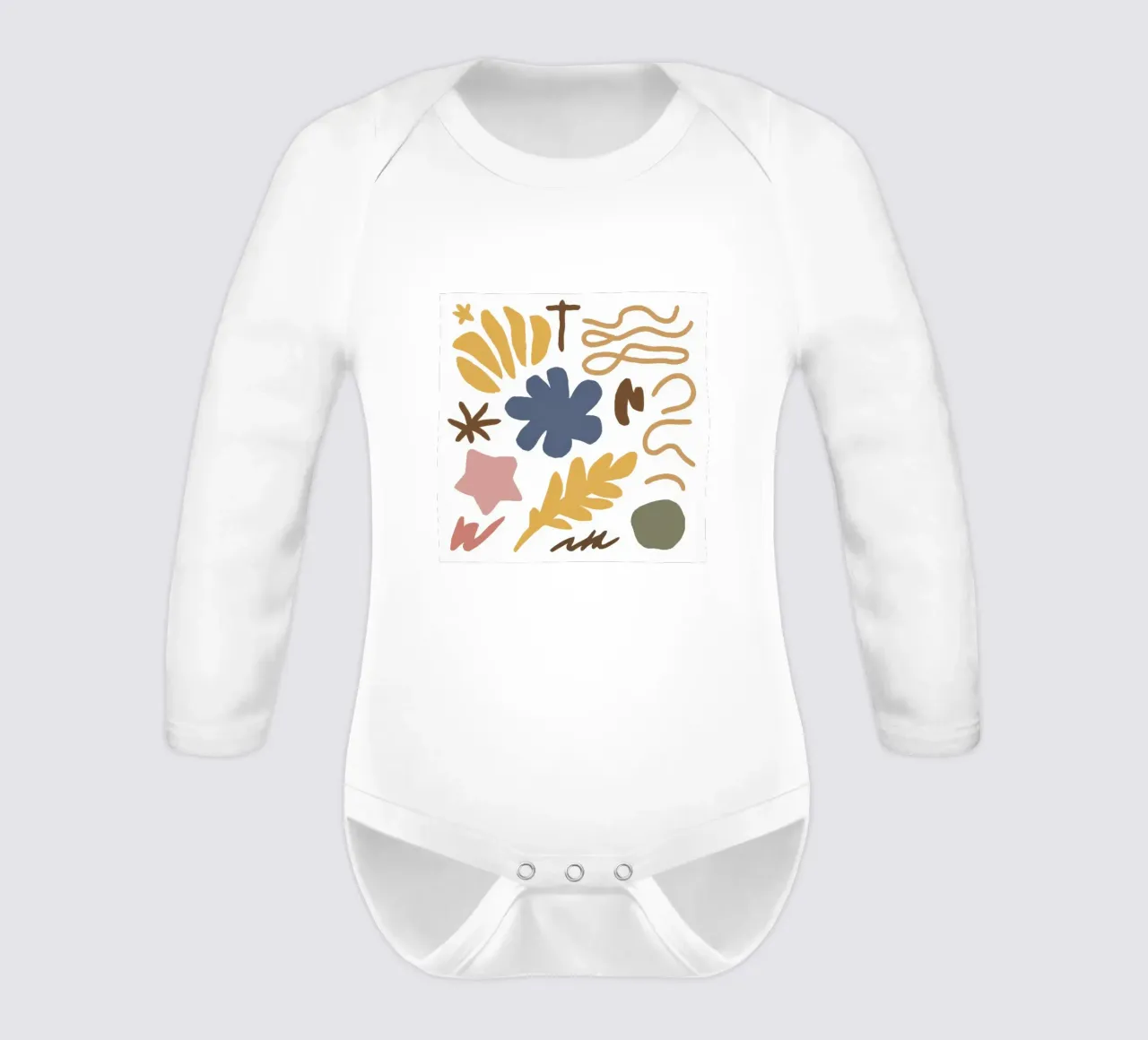 Natural Forms Medley long-sleeve baby romper by Veil Maya