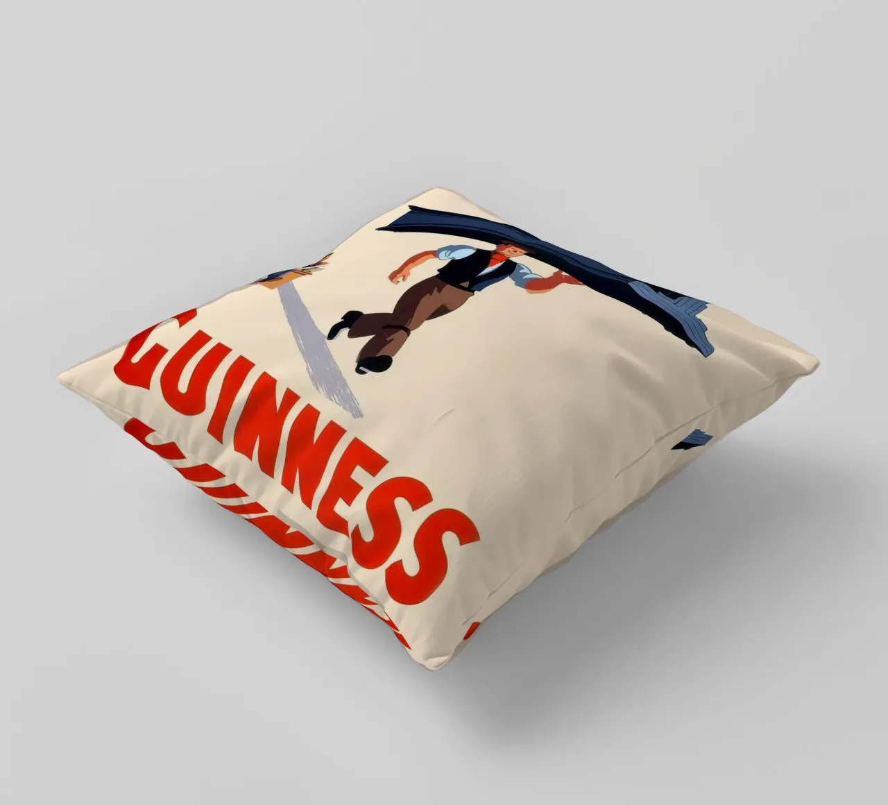 Poster d'epoca Guinness For Strength cuscino da Laudiashop