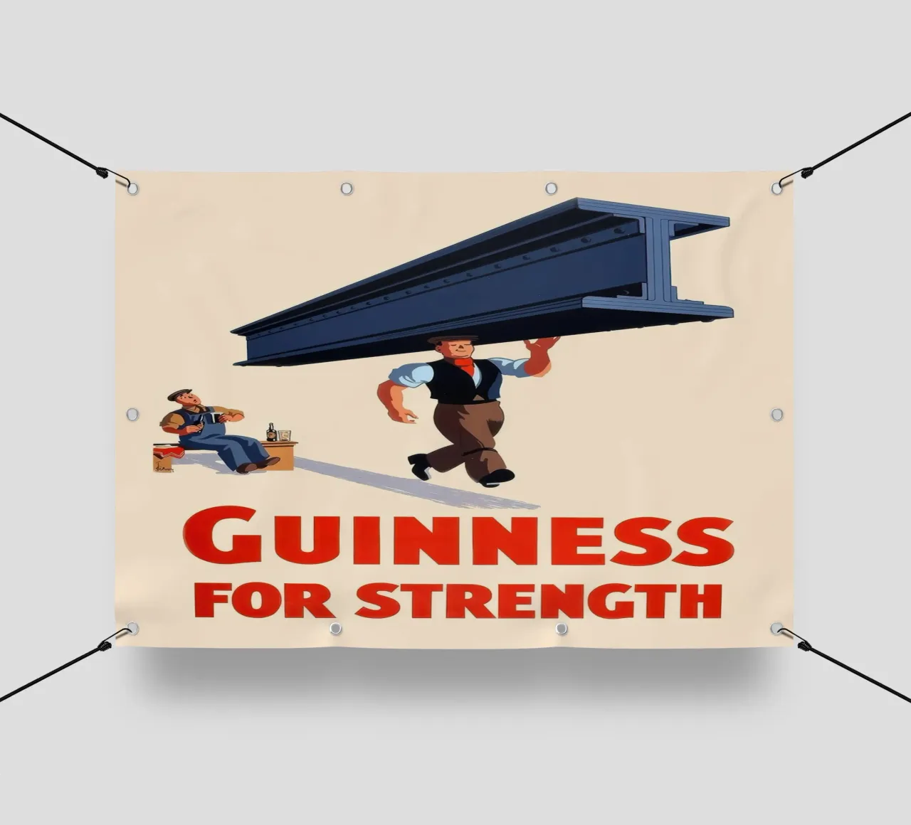 Poster d'epoca Guinness For Strength telo in pvc da Laudiashop