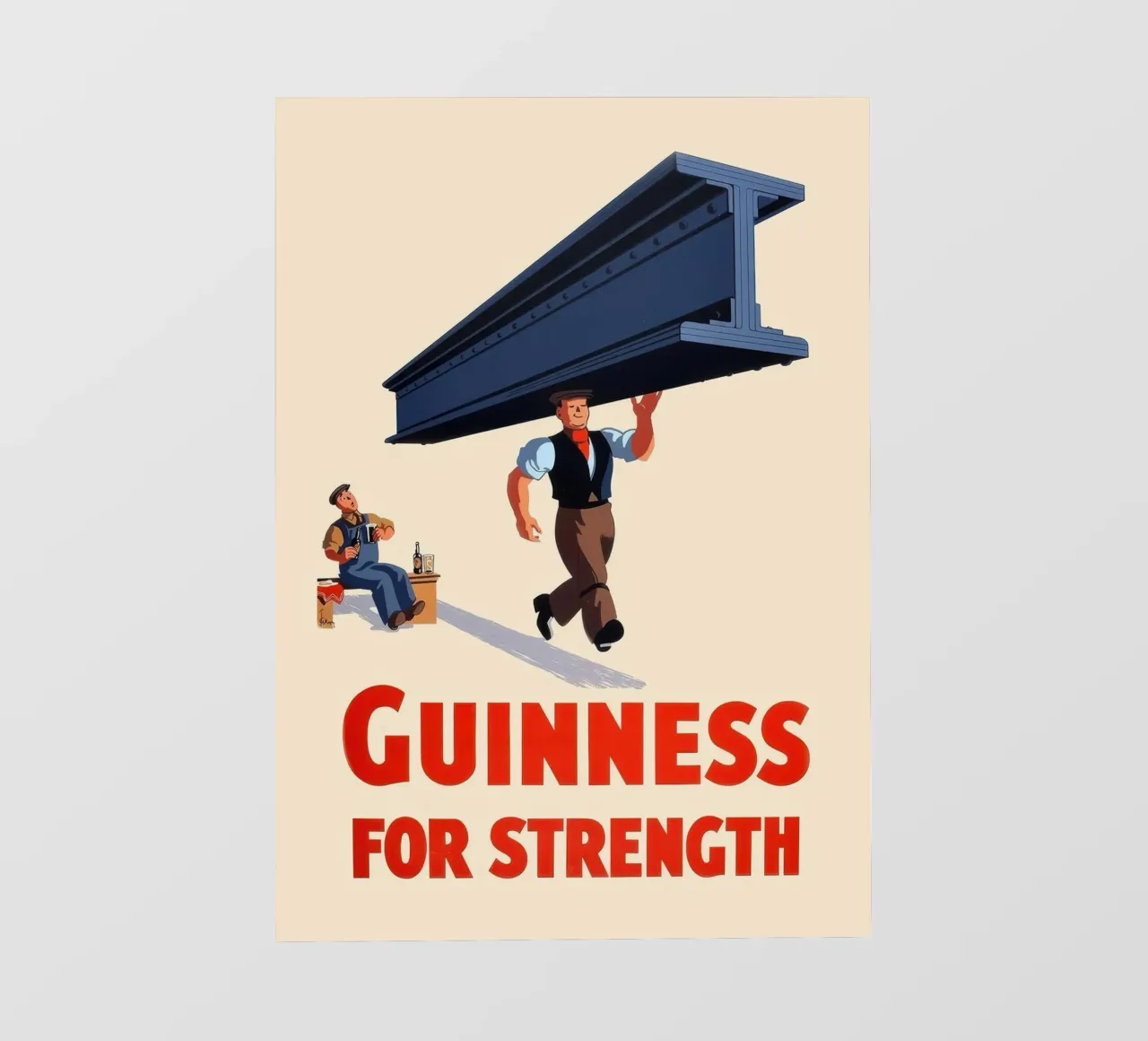 Poster d'epoca Guinness For Strength telo in pvc da Laudiashop