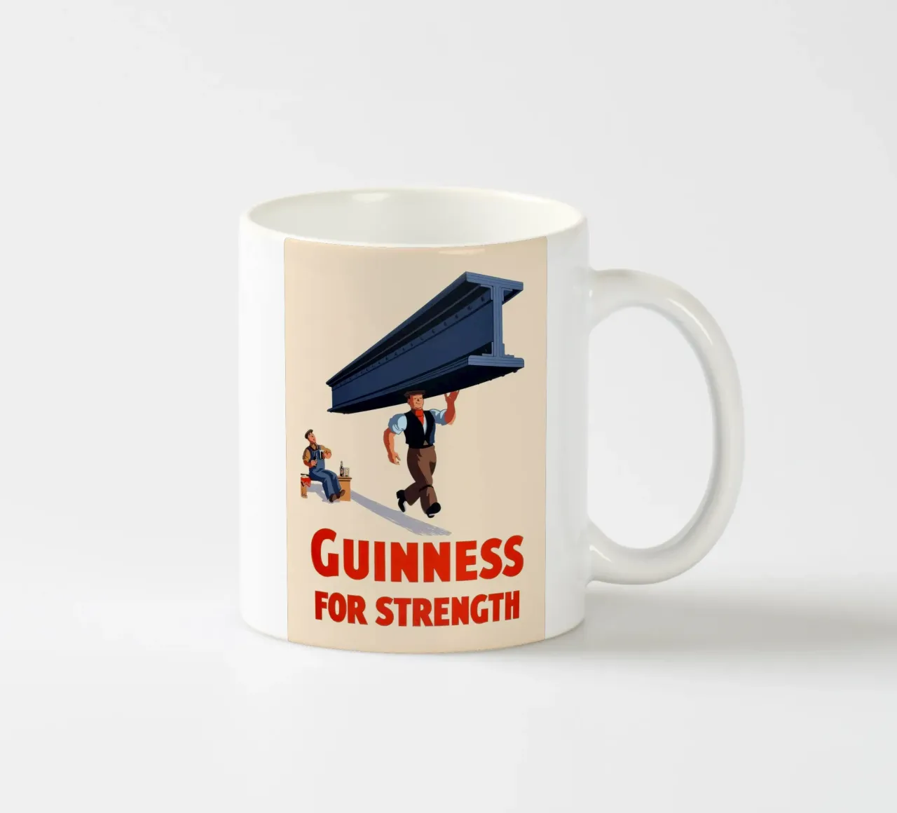Poster d'epoca Guinness For Strength tazza in ceramica da Laudiashop
