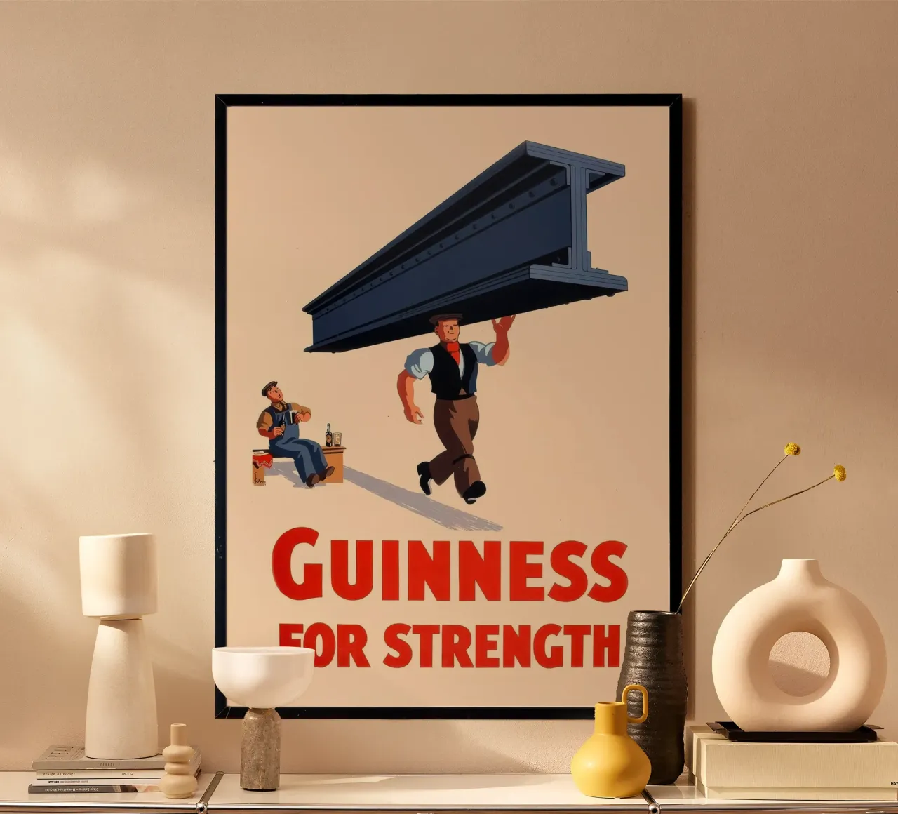 Poster d'epoca Guinness For Strength carta hahnemühle da Laudiashop
