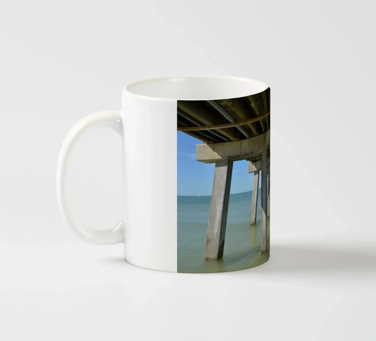 Vanishing Point under Naples Pier in Florida ceramic mug by byrieneke